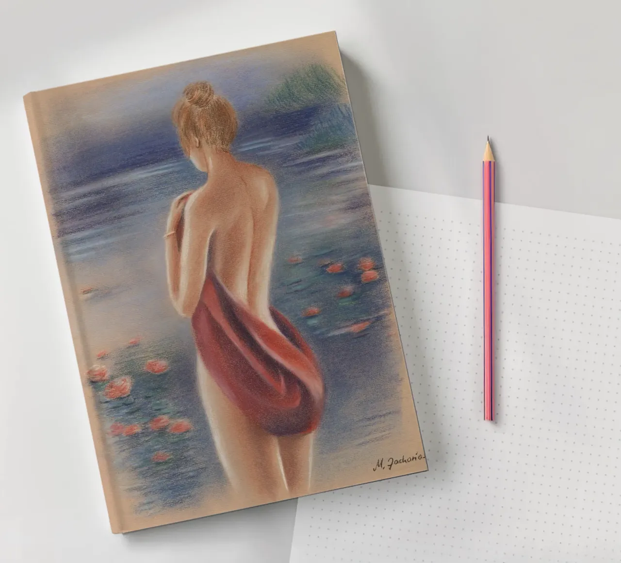Nudo femminile sulla spiaggia diario da Oliver