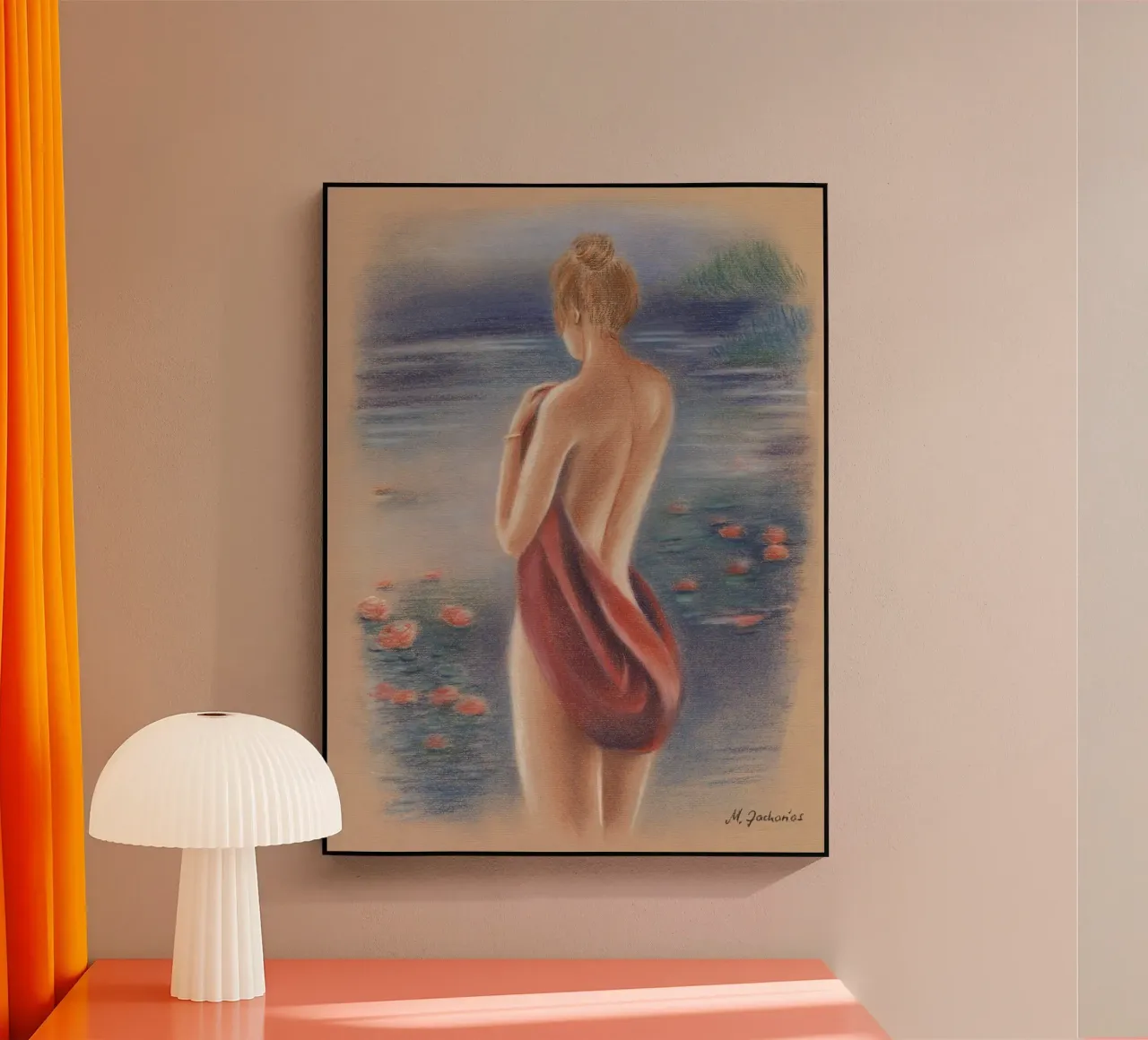 Nudo femminile sulla spiaggia plexiglass da Oliver