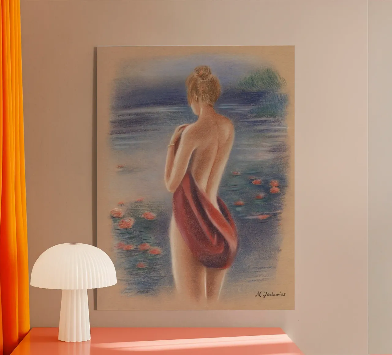 Nudo femminile sulla spiaggia plexiglass da Oliver