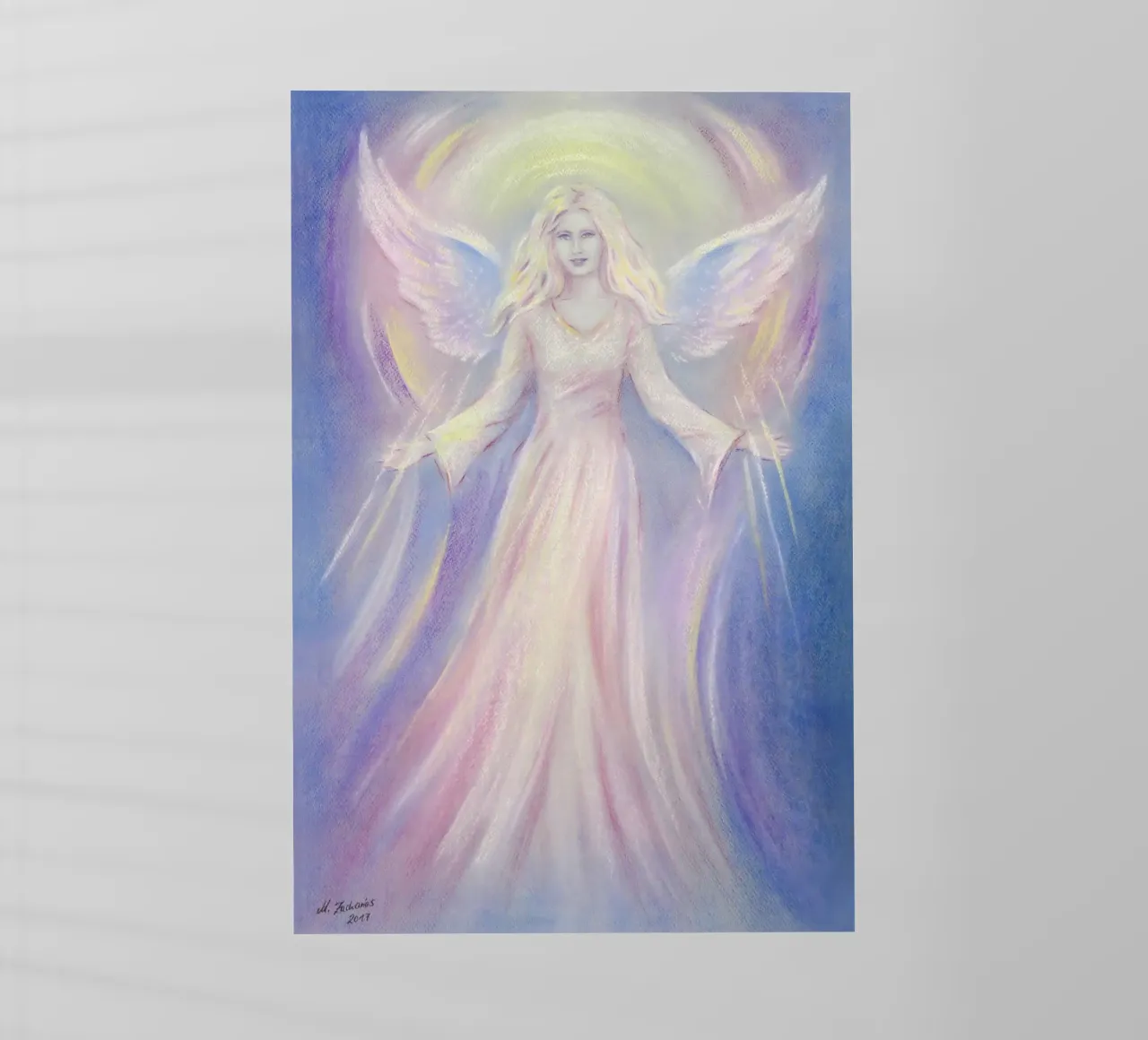Luce e amore - pittura di angeli pellicola backlit da Oliver