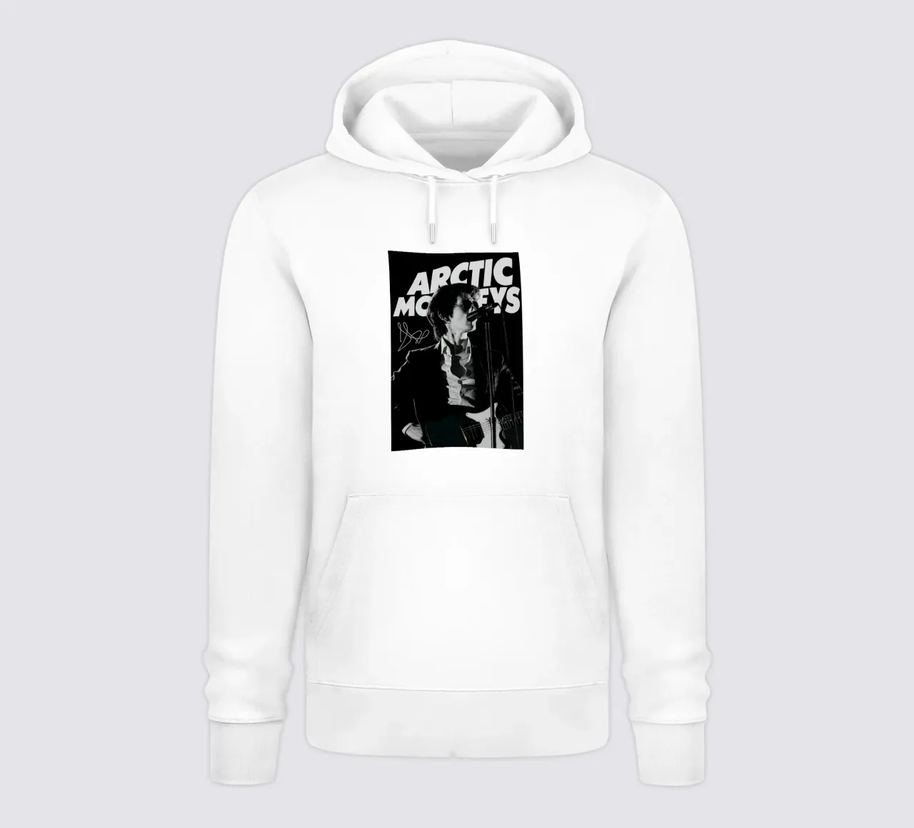 Vocalist Arctic Monkeys Black And White Alex Turner felpa con cappuccio da GleYYY