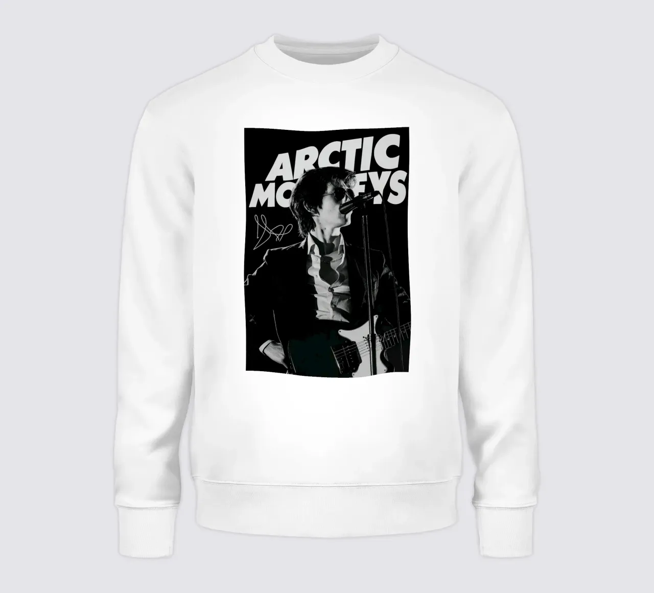 Vocalist Arctic Monkeys Black And White Alex Turner felpa da GleYYY
