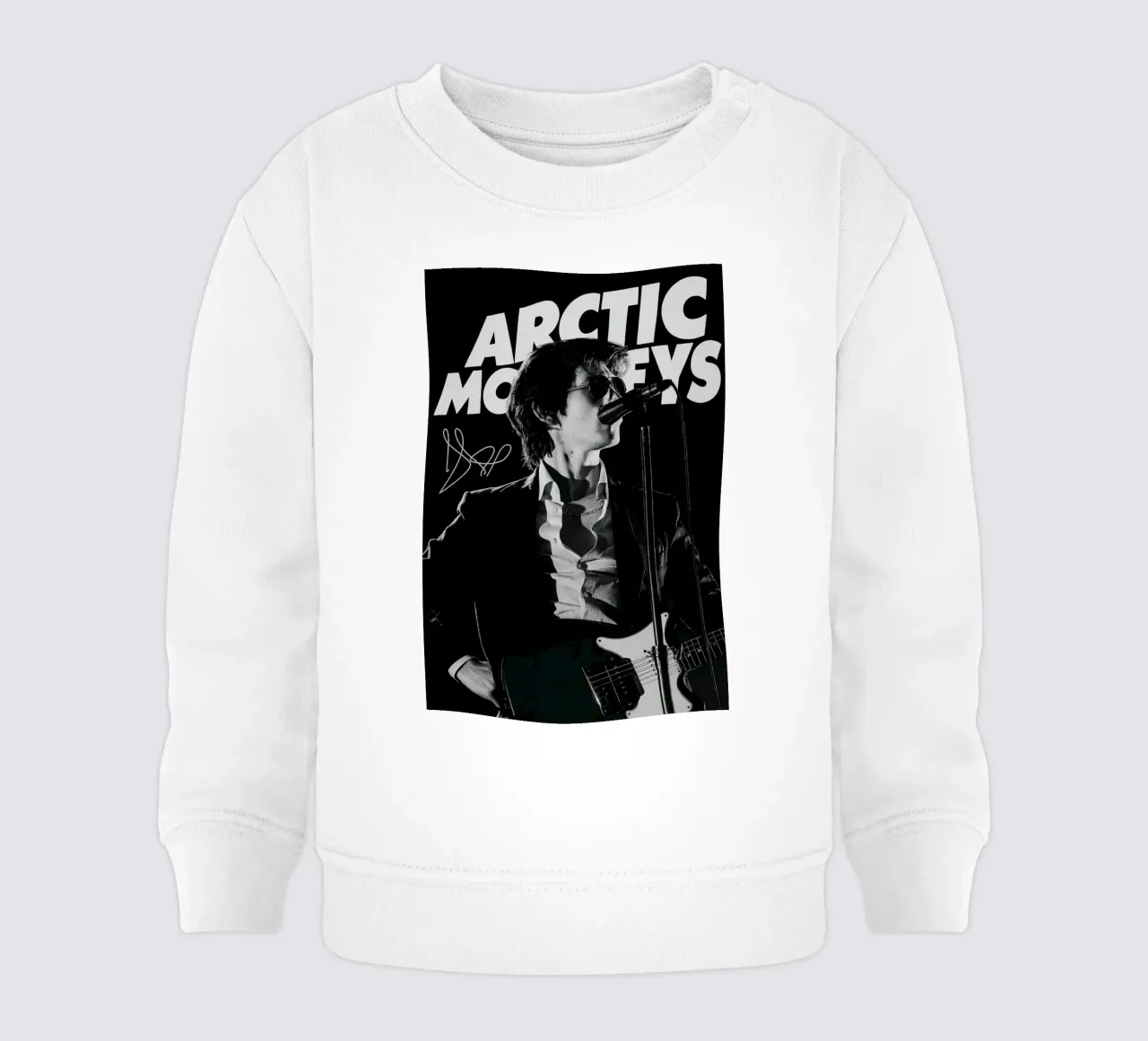 Vocalist Arctic Monkeys Black And White Alex Turner felpa neonato da GleYYY