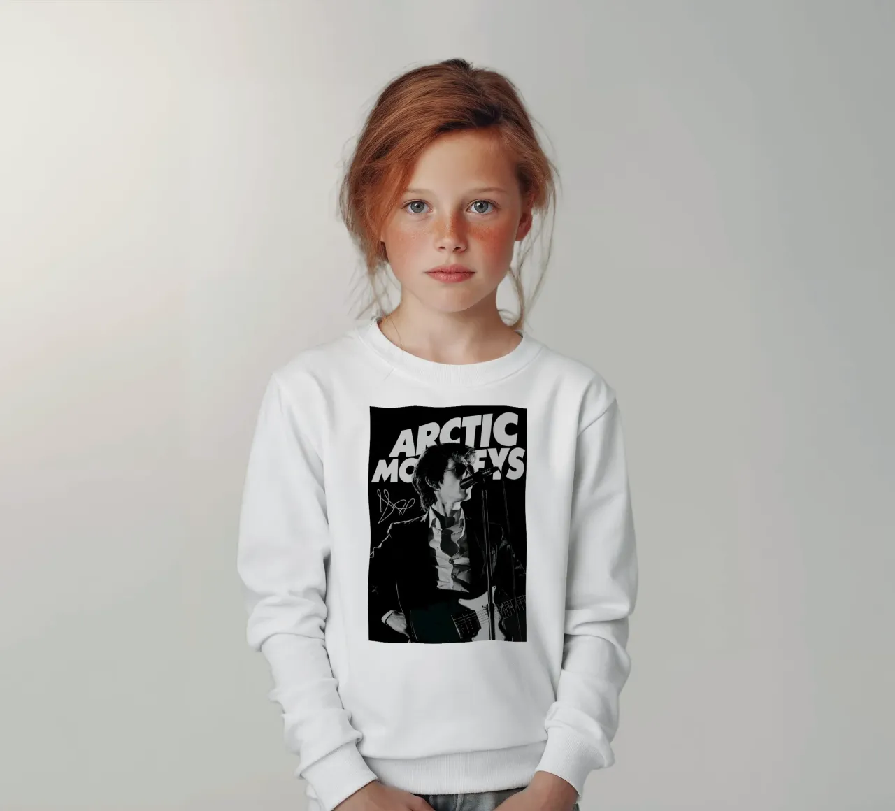 Vocalist Arctic Monkeys Black And White Alex Turner felpa bambino da GleYYY