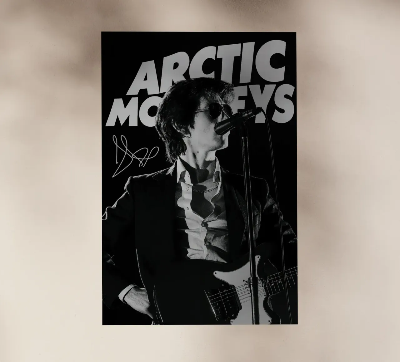 Vocalist Arctic Monkeys Black And White Alex Turner pellicola backlit da GleYYY