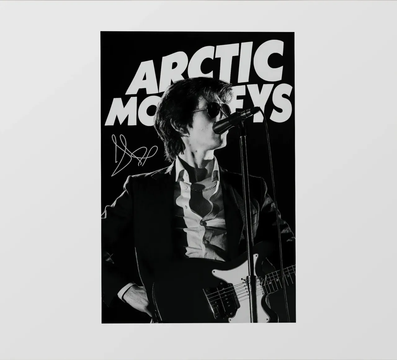 Vocalist Arctic Monkeys Black And White Alex Turner pellicola backlit da GleYYY