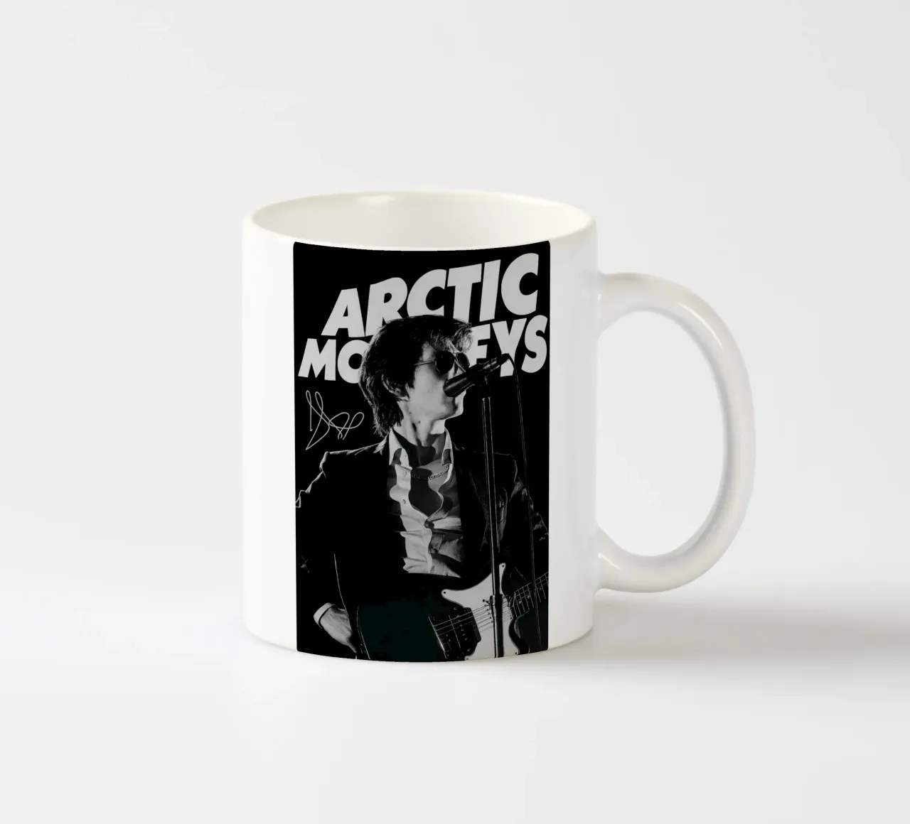 Vocalist Arctic Monkeys Black And White Alex Turner tazza in ceramica da GleYYY
