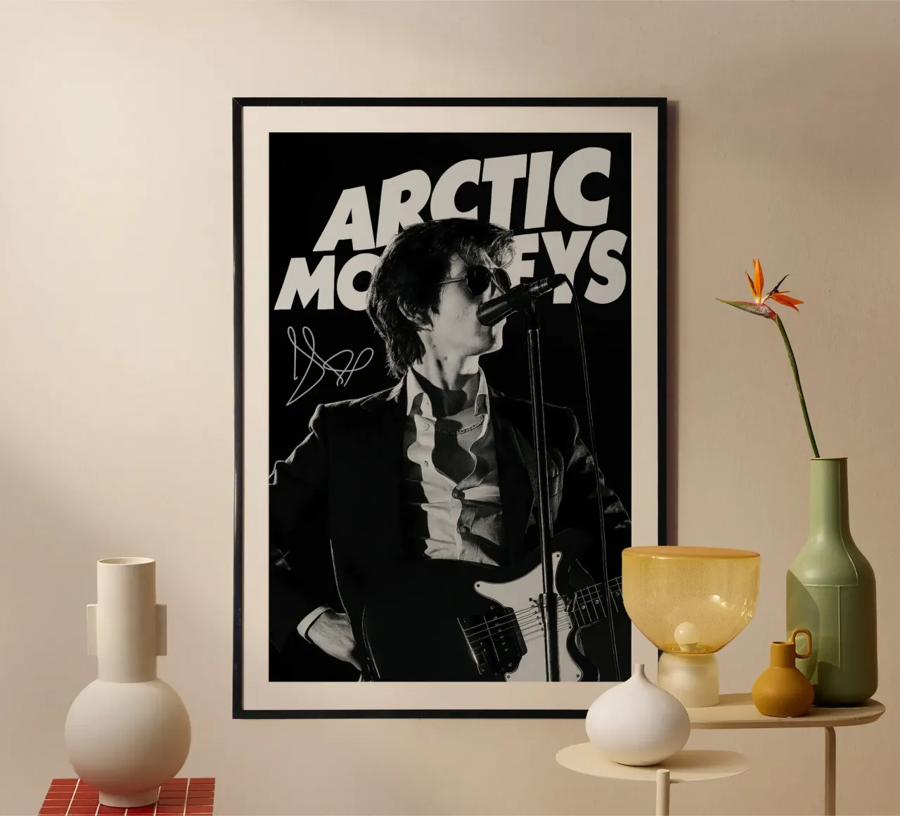Vocalist Arctic Monkeys Black And White Alex Turner carta hahnemühle da GleYYY