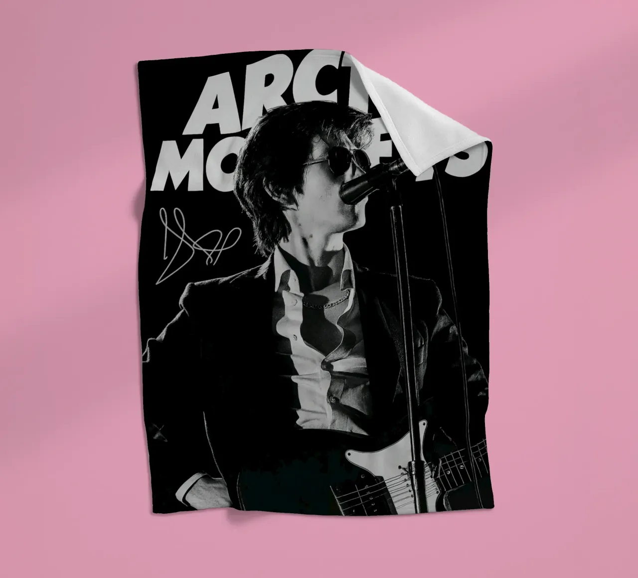 Vocalist Arctic Monkeys Black And White Alex Turner coperta in pile da GleYYY