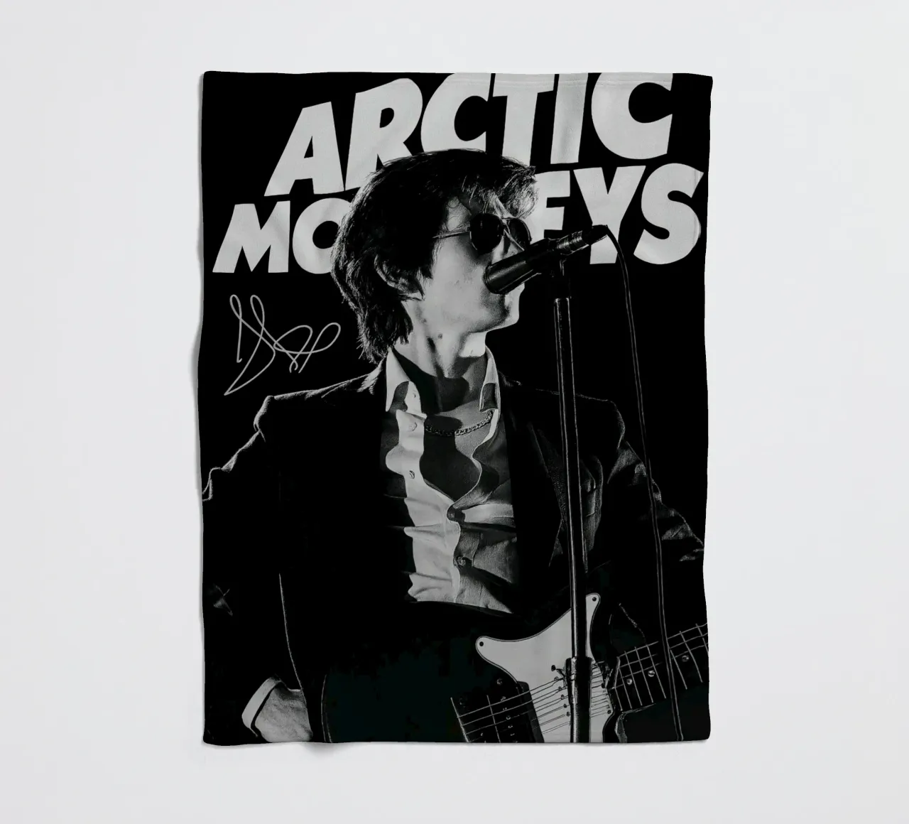 Vocalist Arctic Monkeys Black And White Alex Turner coperta in pile da GleYYY