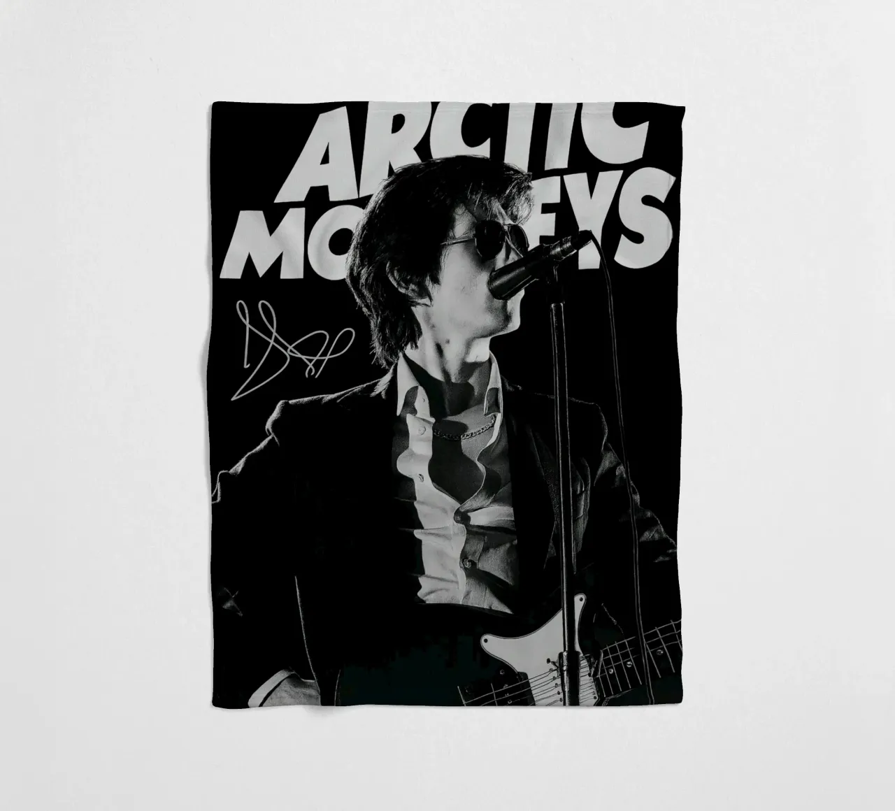 Vocalist Arctic Monkeys Black And White Alex Turner coperta in pile da GleYYY