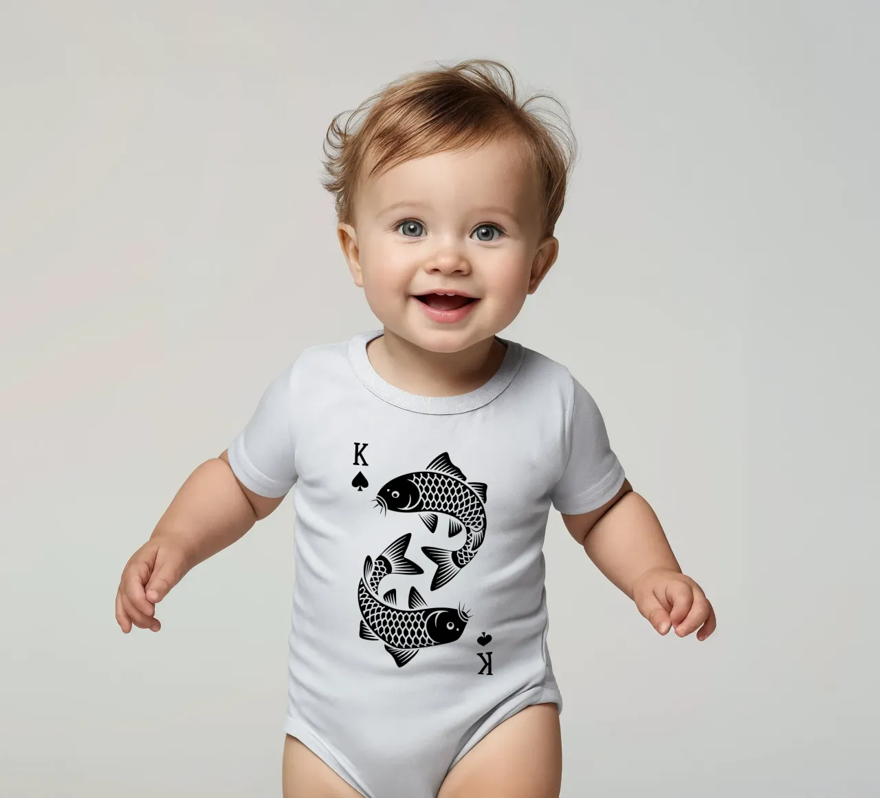 King of Carps - Carpe Royale et Style Minimaliste body de bebé de Plain Thoughts