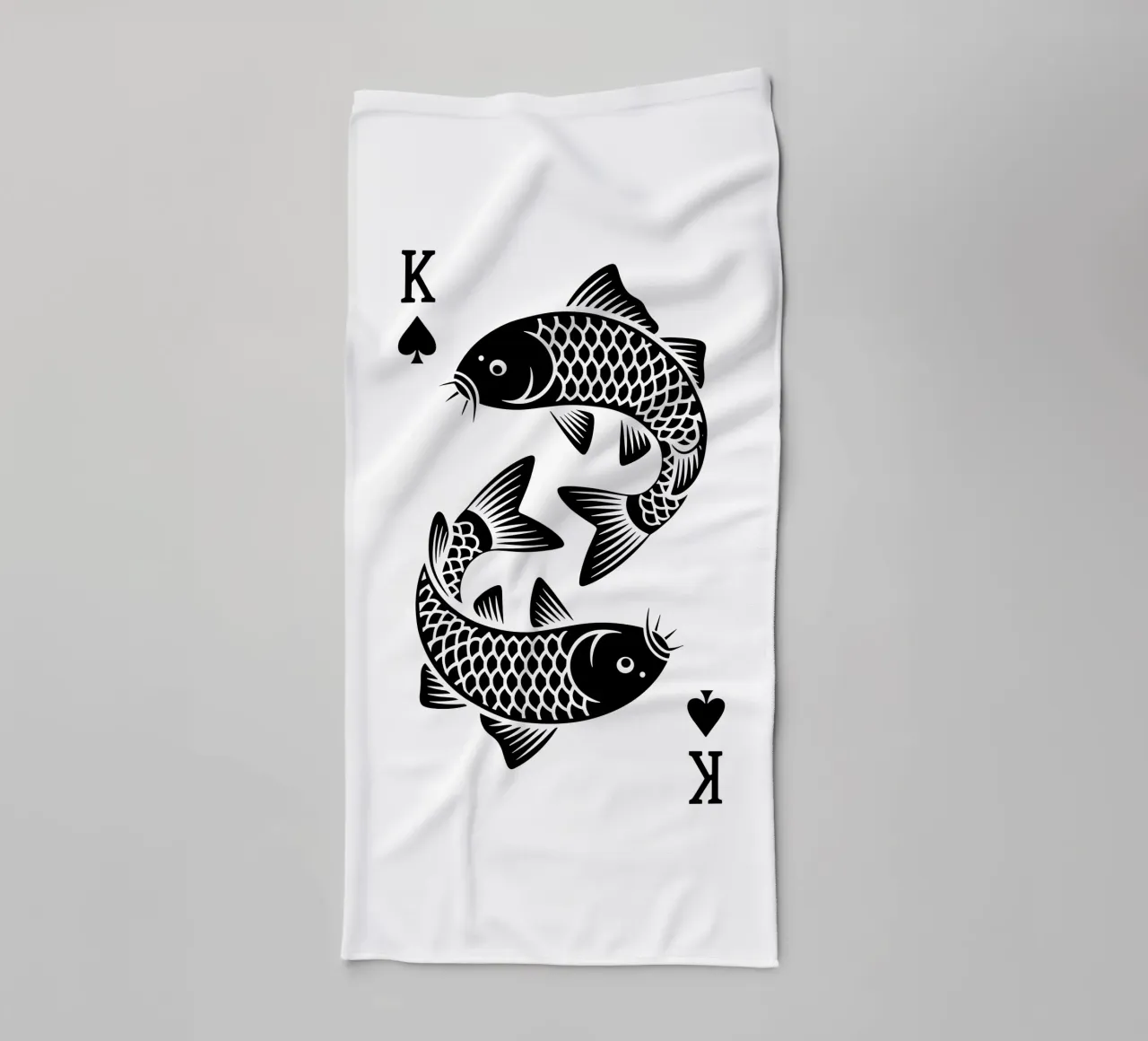 King of Carps - Carpe Royale et Style Minimaliste towel by Plain Thoughts