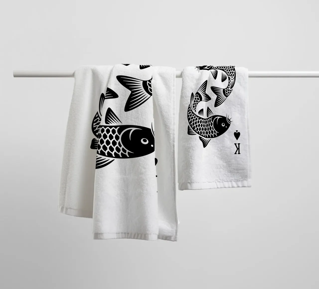 King of Carps - Carpe Royale et Style Minimaliste towel by Plain Thoughts