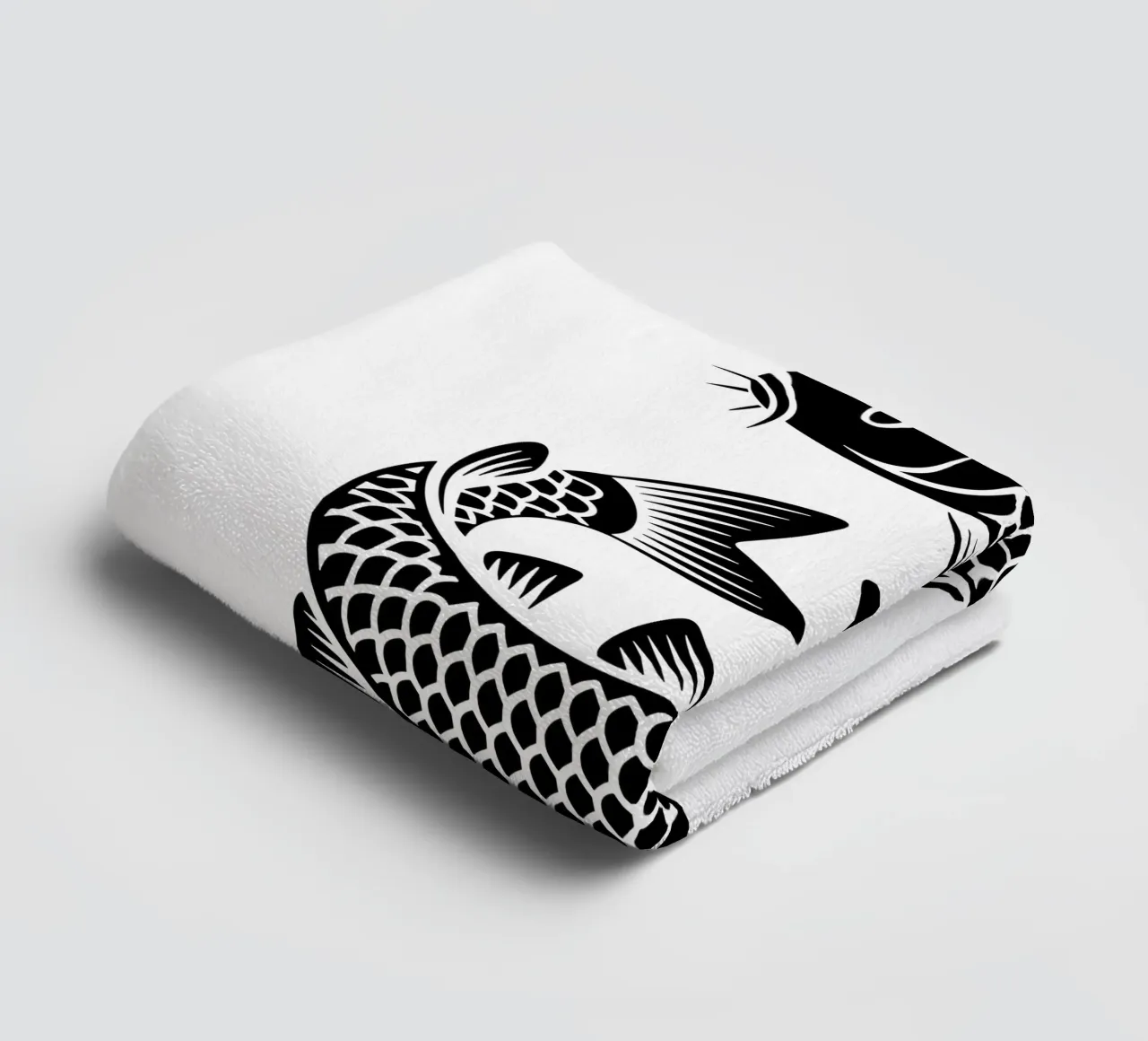 King of Carps - Carpe Royale et Style Minimaliste towel by Plain Thoughts