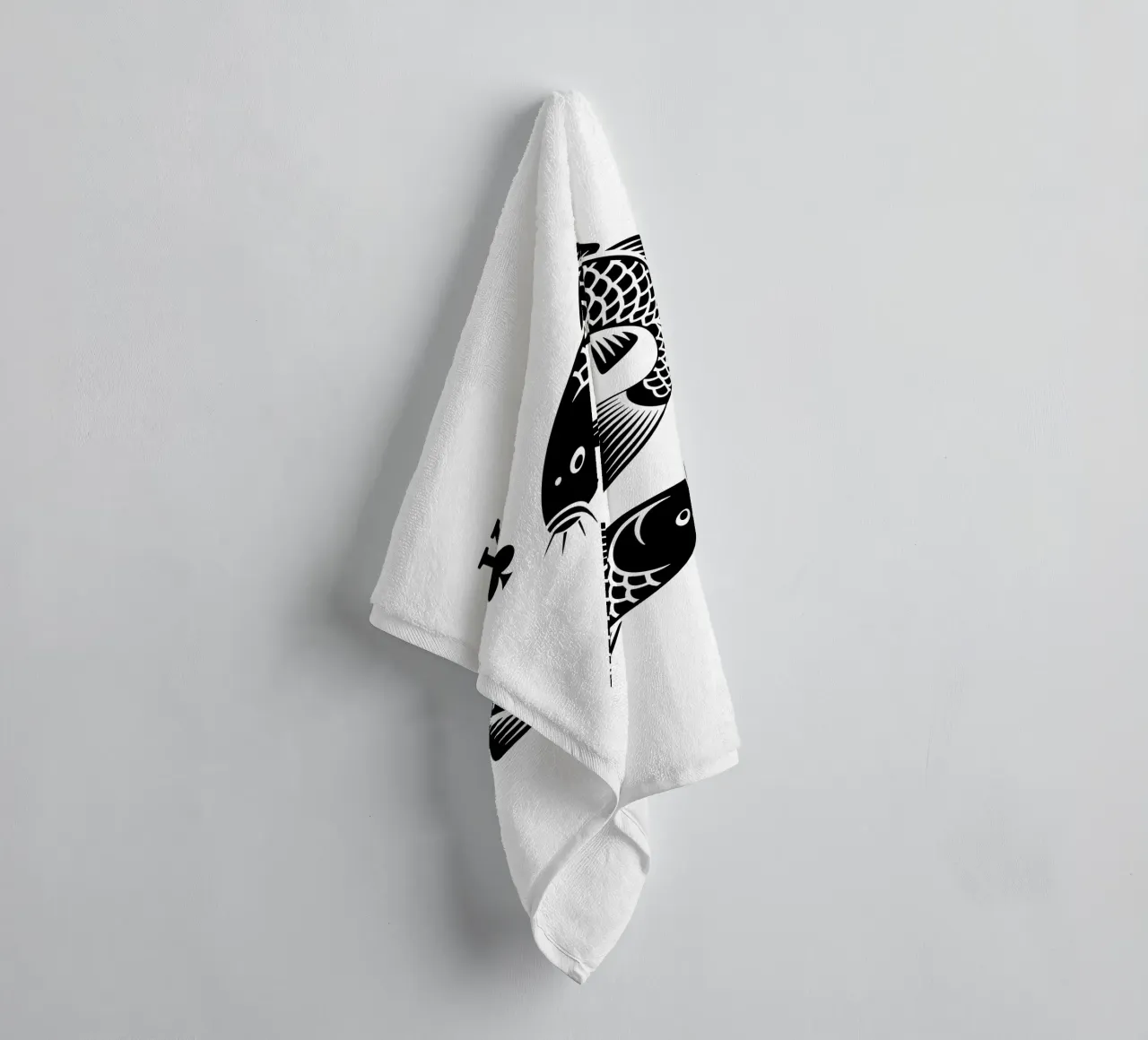 King of Carps - Carpe Royale et Style Minimaliste towel by Plain Thoughts