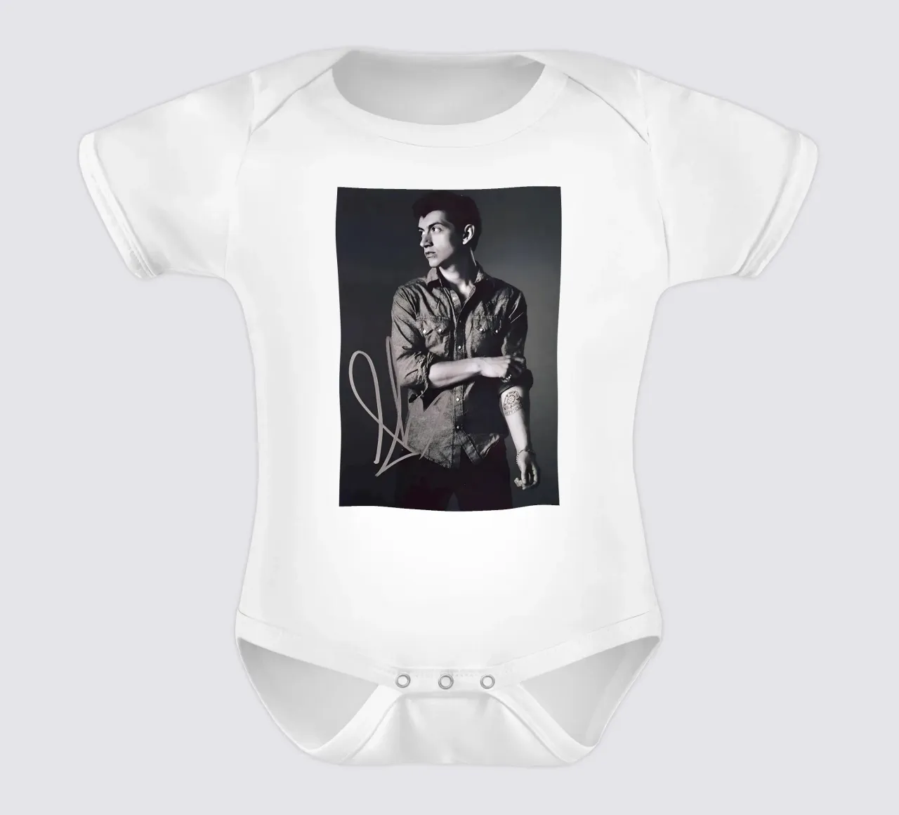 Alex Turner Style Black And White Arctic Monkeys Vocalist body neonato maniche corte da GleYYY