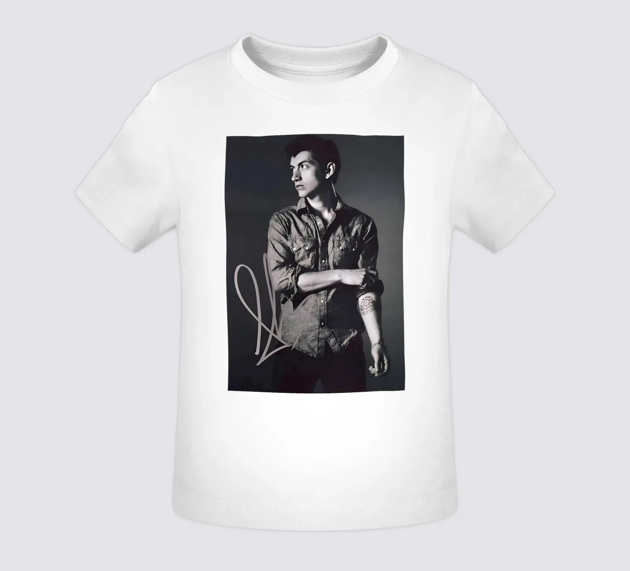 Alex Turner Style Black And White Arctic Monkeys Vocalist maglietta neonato da GleYYY