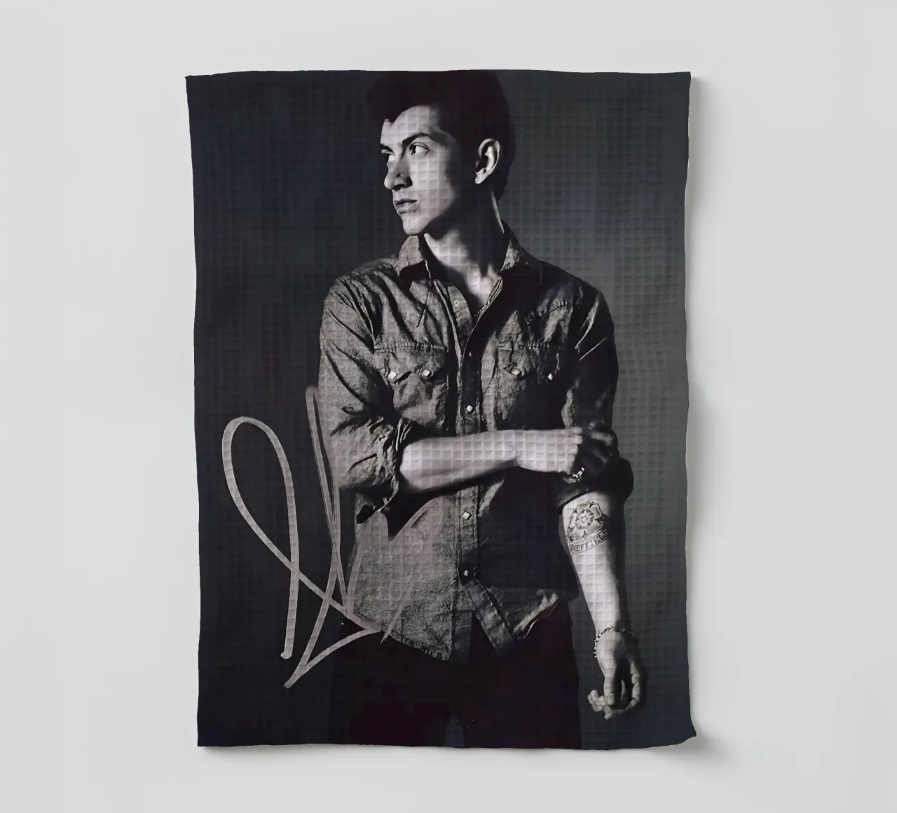 Alex Turner Style Black And White Arctic Monkeys Vocalist canovaccio da cucina da GleYYY