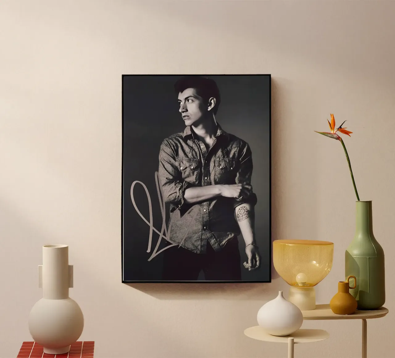 Alex Turner Style Black And White Arctic Monkeys Vocalist plexiglass da GleYYY