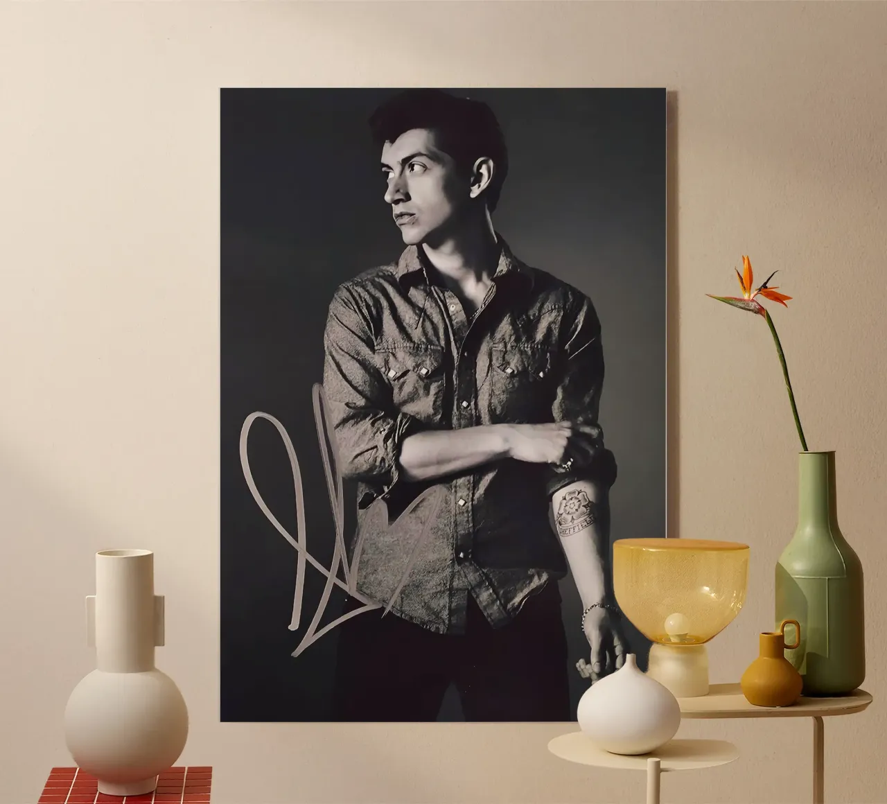 Alex Turner Style Black And White Arctic Monkeys Vocalist plexiglass da GleYYY