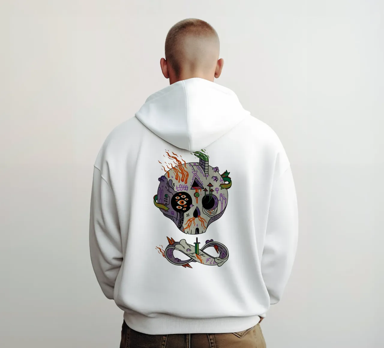 Skulls are Cool felpa con cappuccio da againstbound