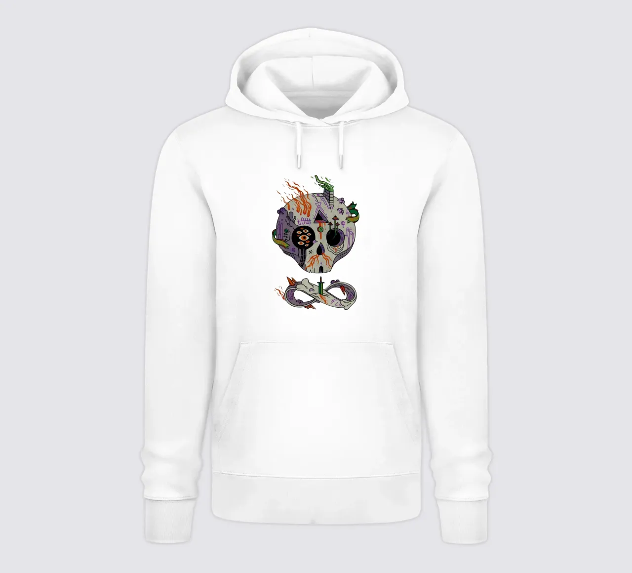 Skulls are Cool felpa con cappuccio da againstbound