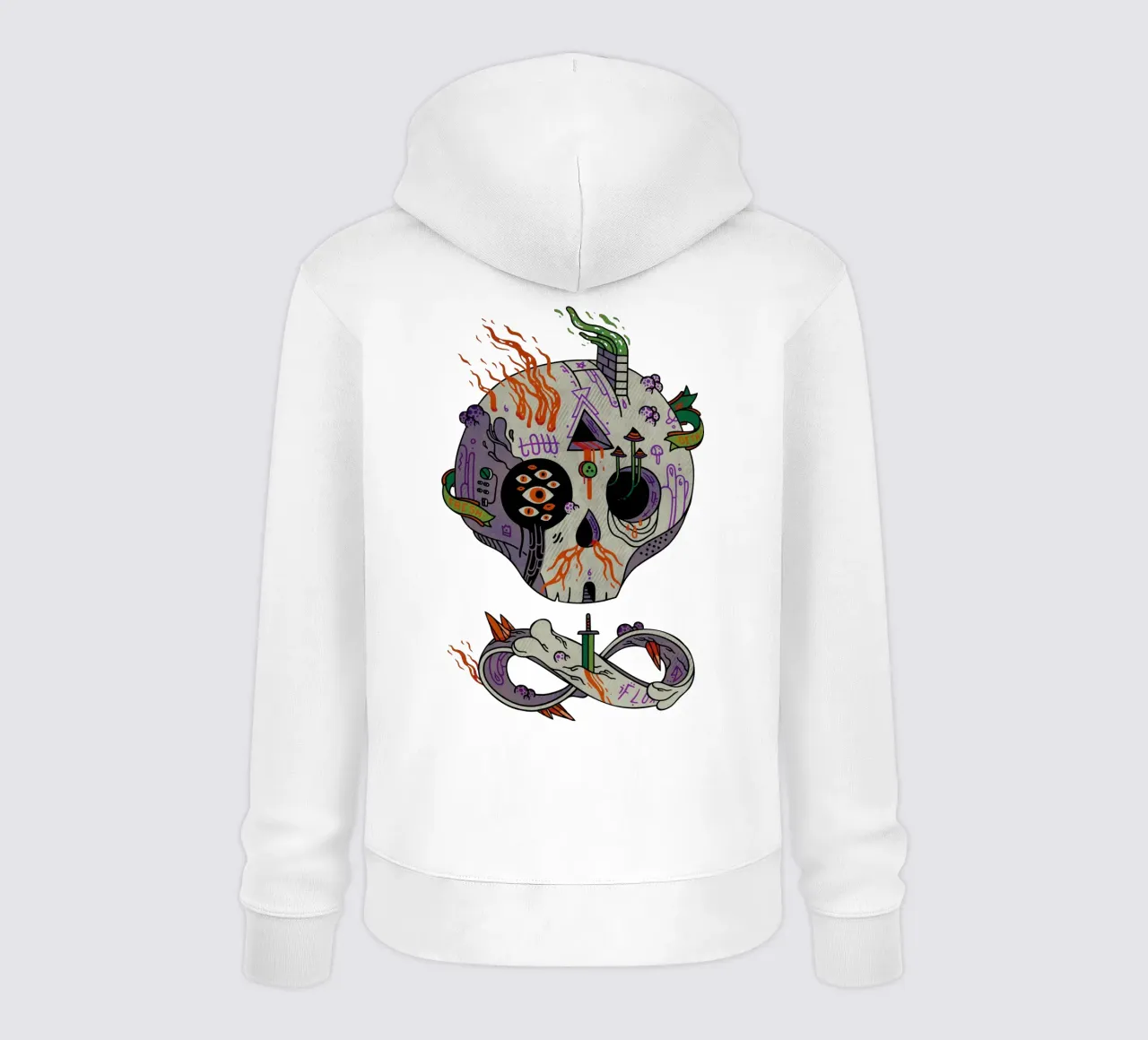 Skulls are Cool felpa con cappuccio da againstbound