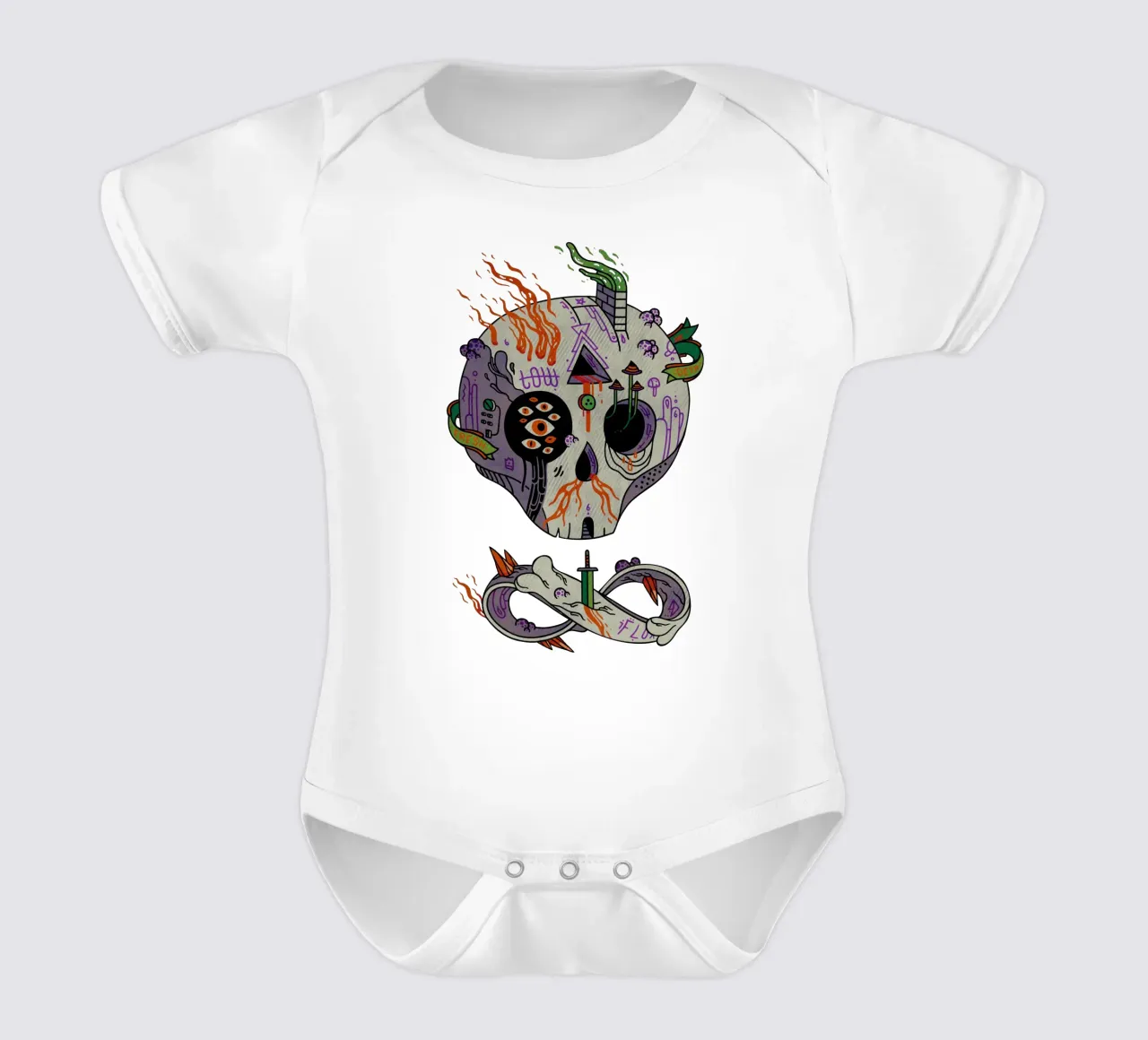 Skulls are Cool body neonato maniche corte da againstbound