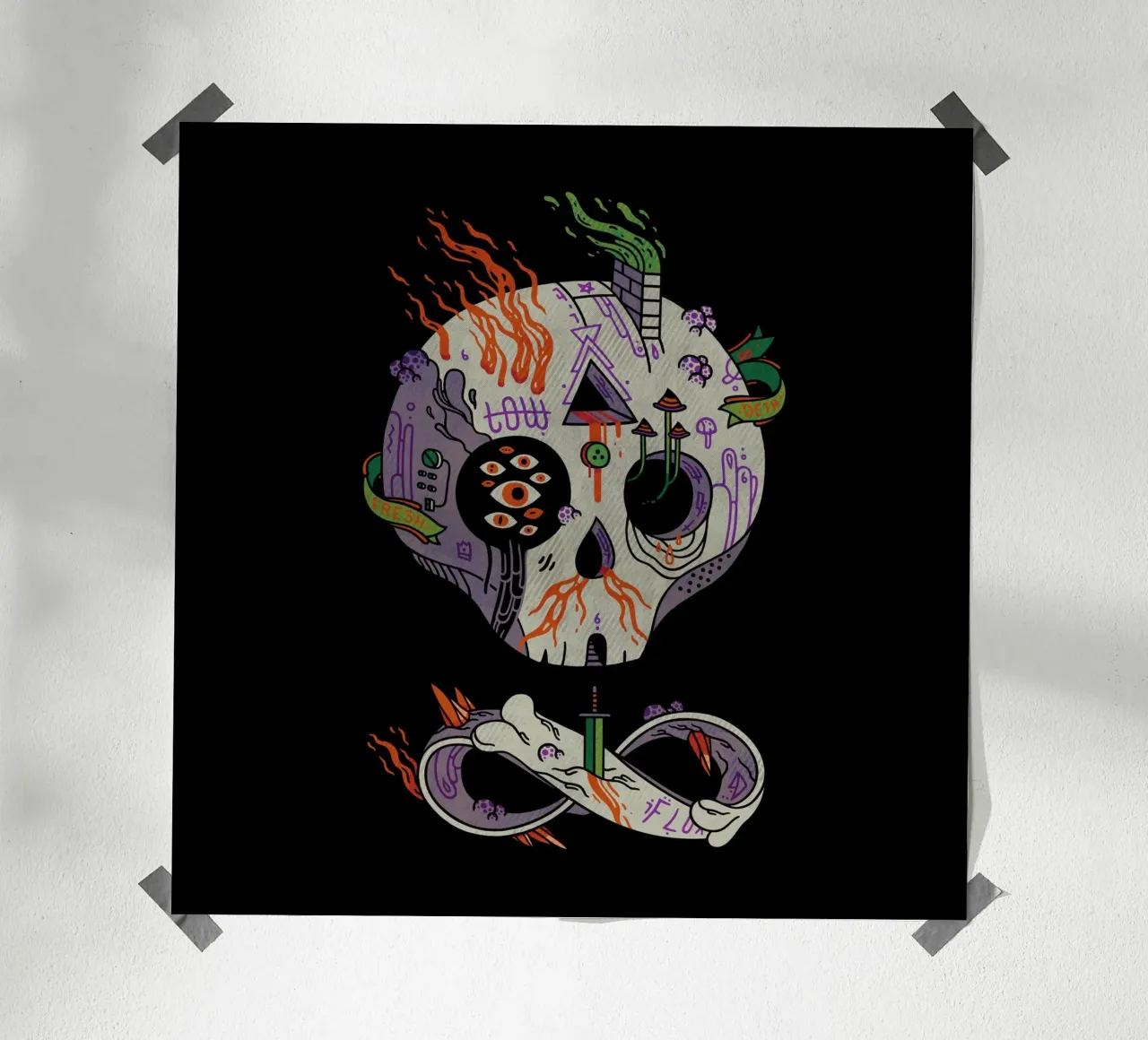 Skulls are Cool carta hahnemühle da againstbound