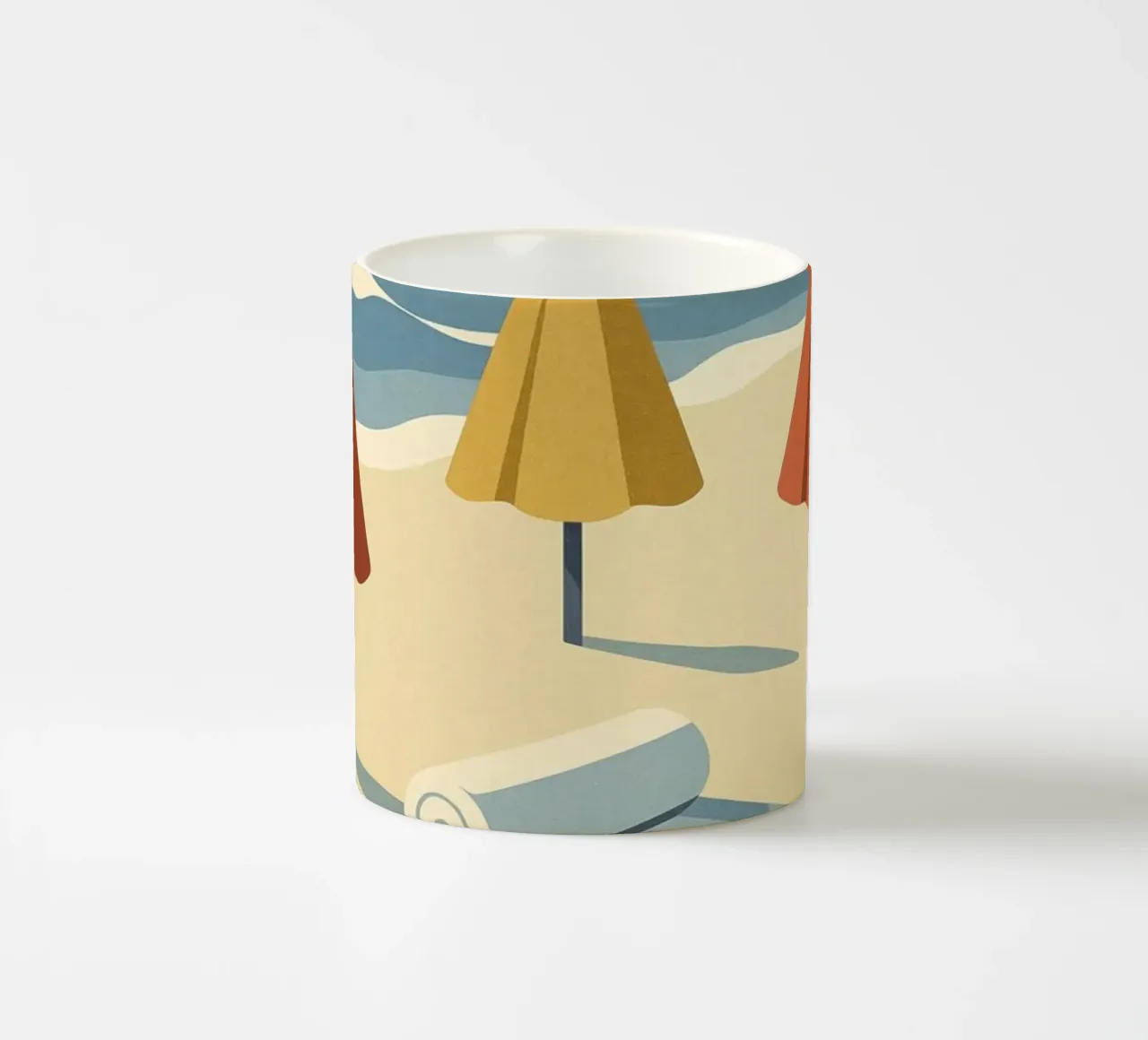 Poster vintage sulla spiaggia - Poster retrò sul sole e sul mare tazza in ceramica da JETLAG | affiches voyage