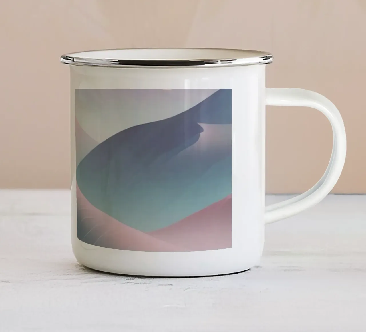 Dune del deserto pastello tazza in smalto da DesignDoodle