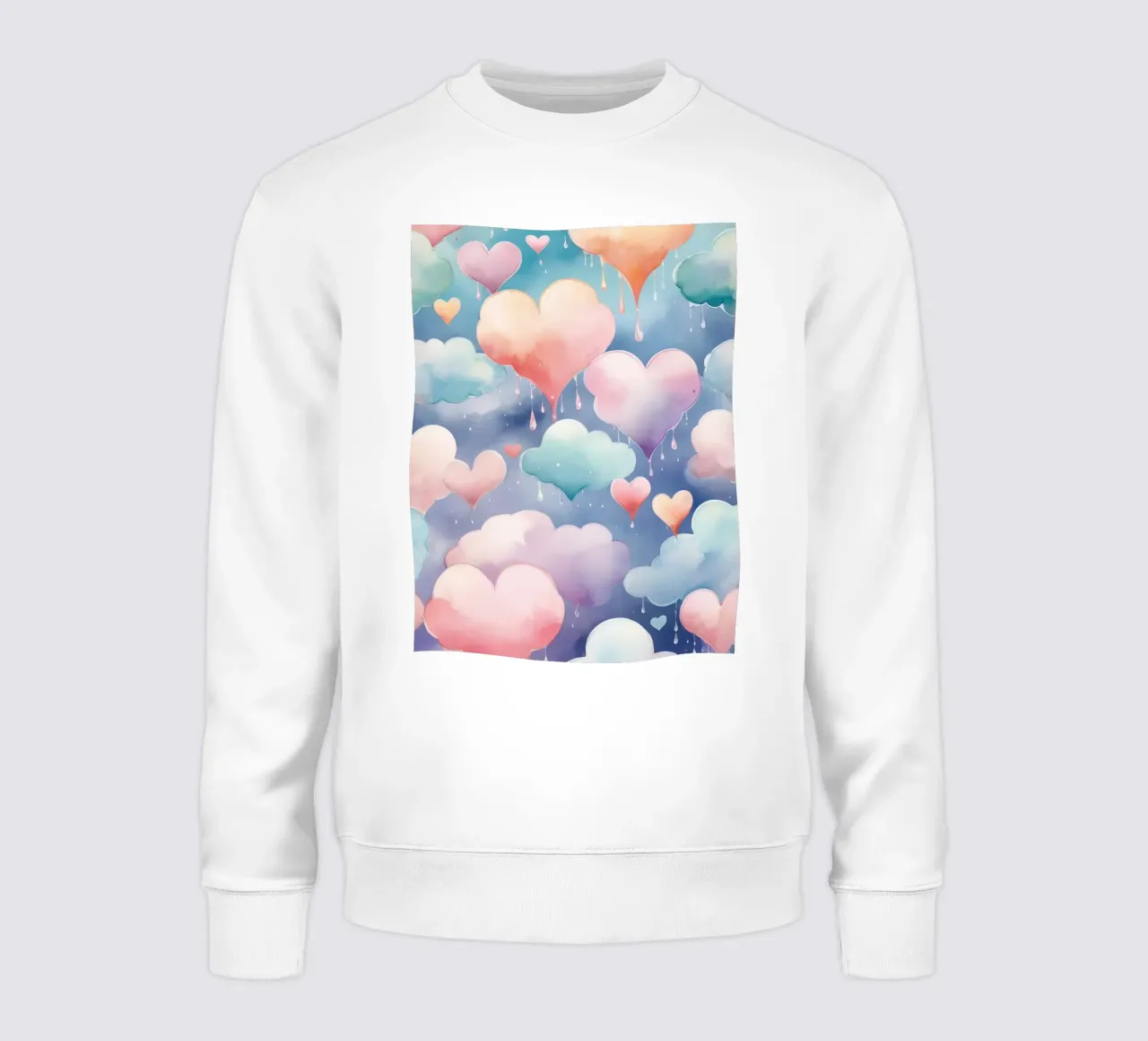 Cuore e nuvola acquerello pastello felpa da DesignDoodle
