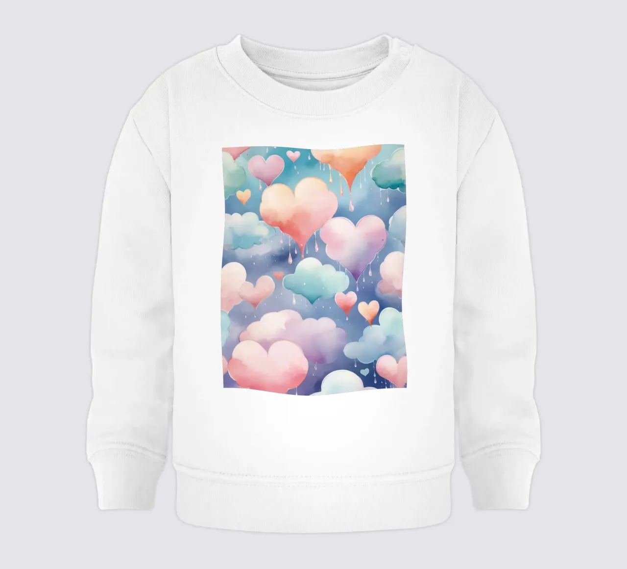 Cuore e nuvola acquerello pastello felpa neonato da DesignDoodle