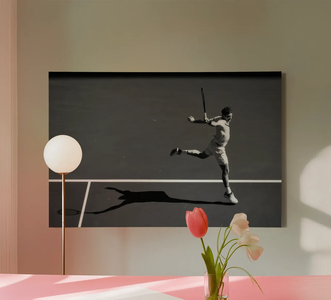 Roger Federer - De danser II canvas van blacsteel