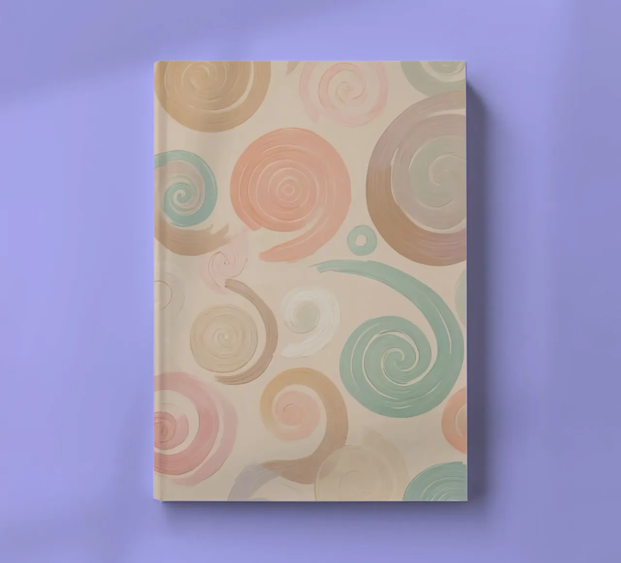 Pastel Spiral and Brushstroke Pattern notebook by DesignDoodle