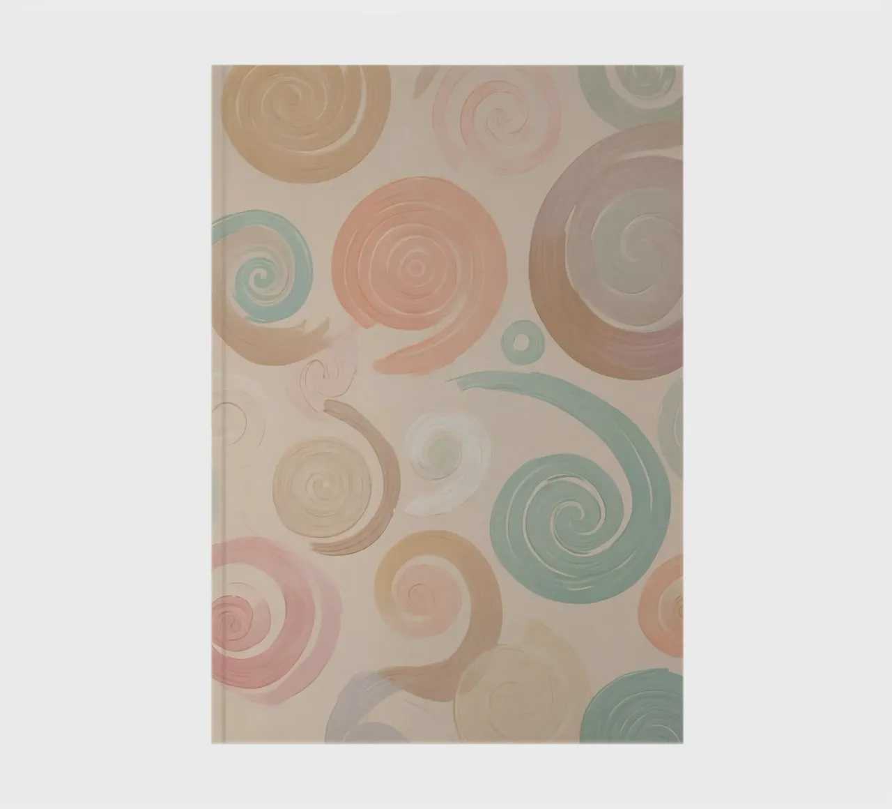 Pastel Spiral and Brushstroke Pattern notebook by DesignDoodle