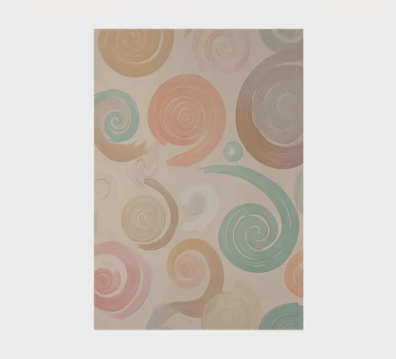 Pastel Spiral and Brushstroke Pattern notebook by DesignDoodle