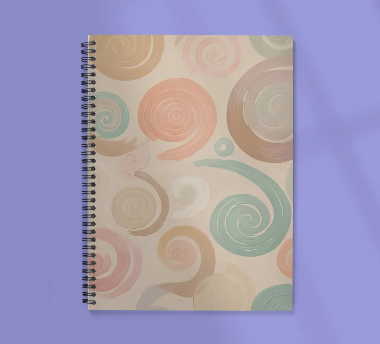Pastel Spiral and Brushstroke Pattern spiral notebook by DesignDoodle