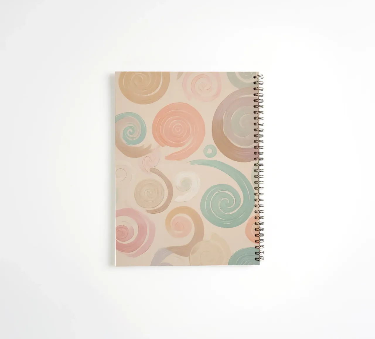Pastel Spiral and Brushstroke Pattern spiral notebook by DesignDoodle