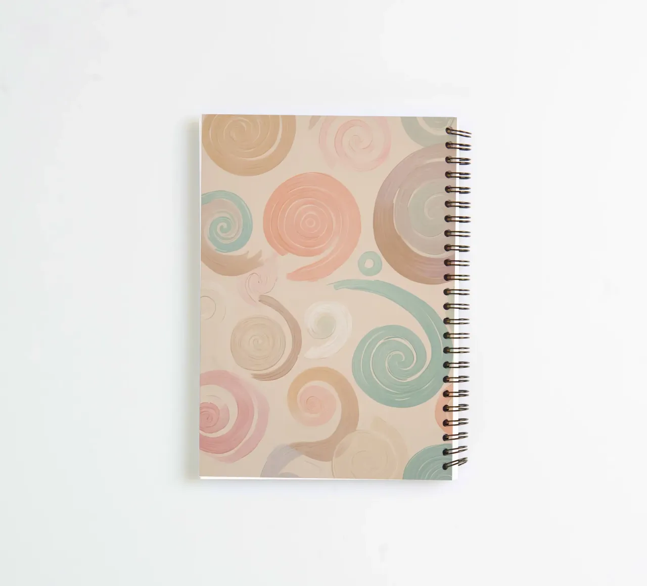Pastel Spiral and Brushstroke Pattern spiral notebook by DesignDoodle