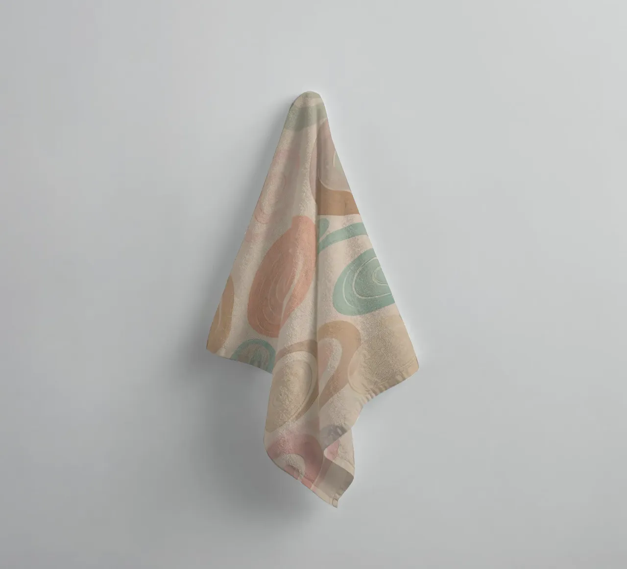 Pastel Spiral and Brushstroke Pattern towel by DesignDoodle