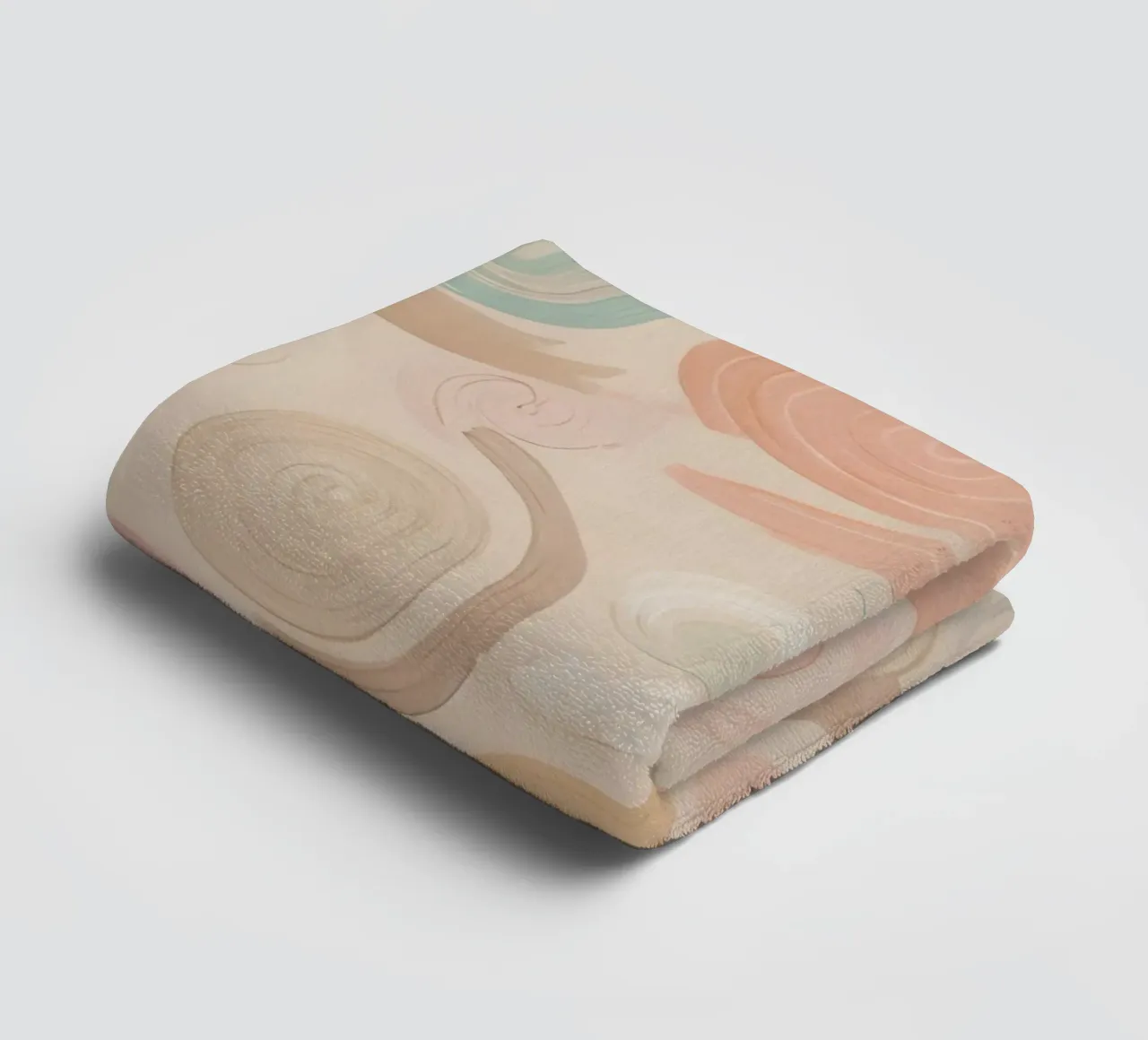 Pastel Spiral and Brushstroke Pattern towel by DesignDoodle
