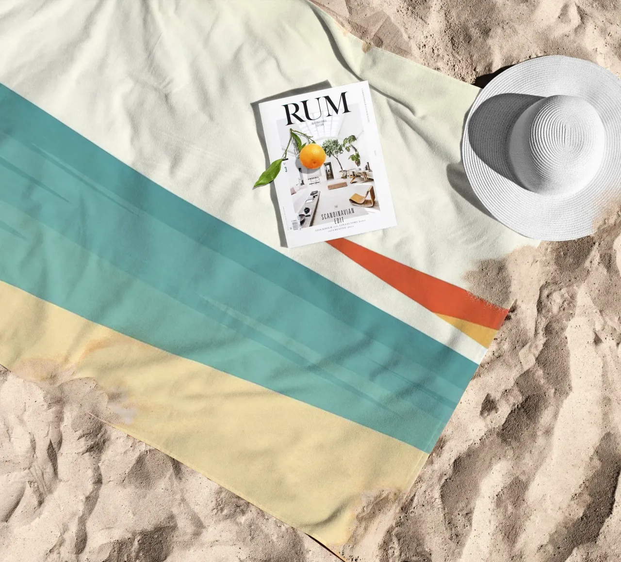 Poster vintage sulla spiaggia - Poster retrò sul sole e sul mare telo mare da JETLAG | affiches voyage