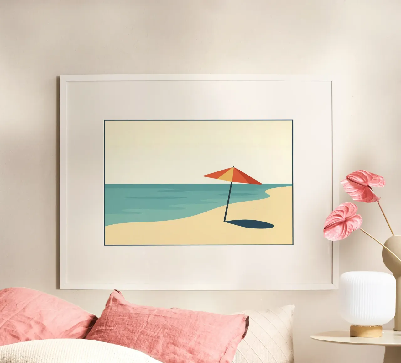 Poster vintage sulla spiaggia - Poster retrò sul sole e sul mare carta hahnemühle da JETLAG | affiches voyage