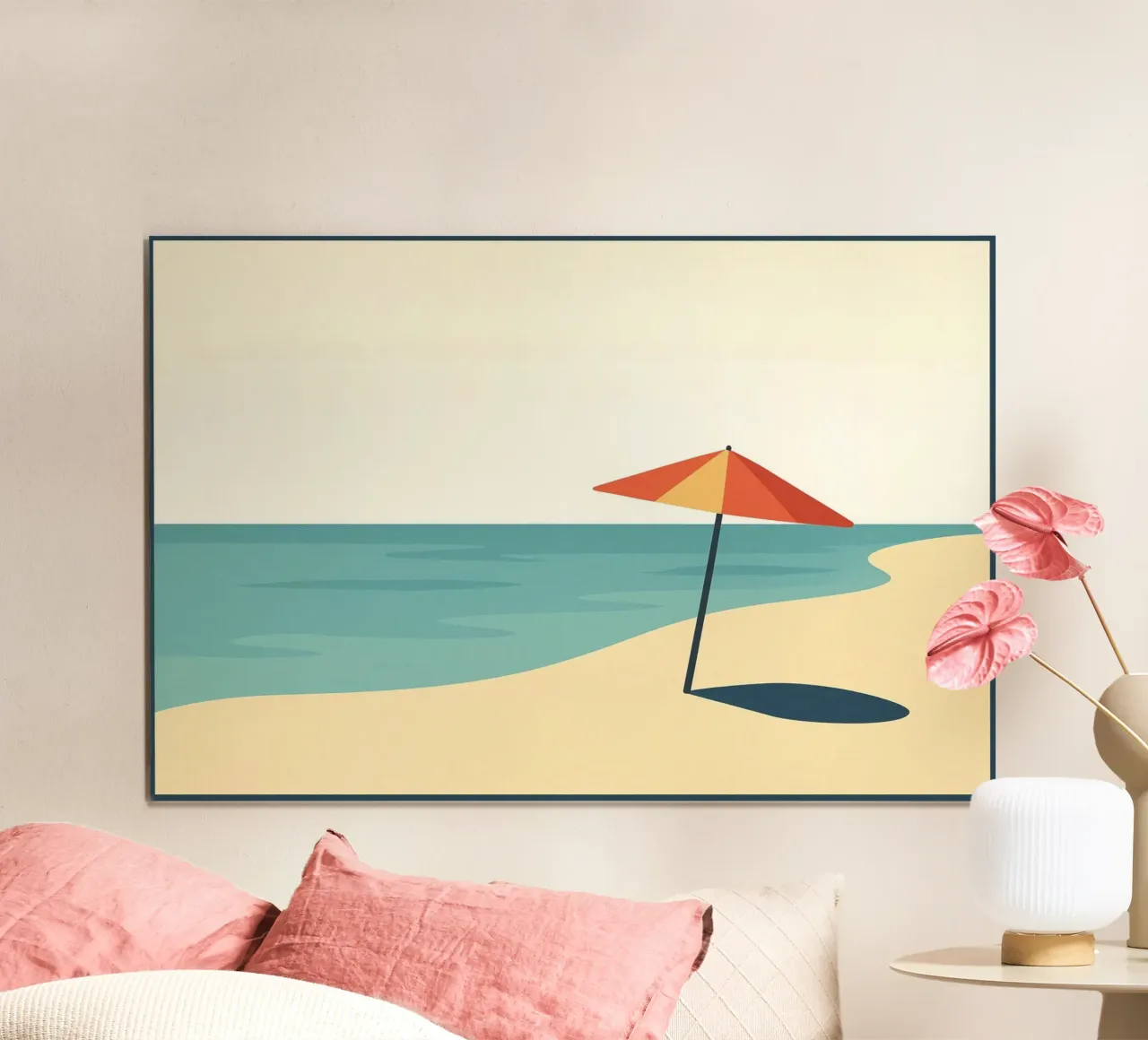 Poster vintage sulla spiaggia - Poster retrò sul sole e sul mare carta hahnemühle da JETLAG | affiches voyage