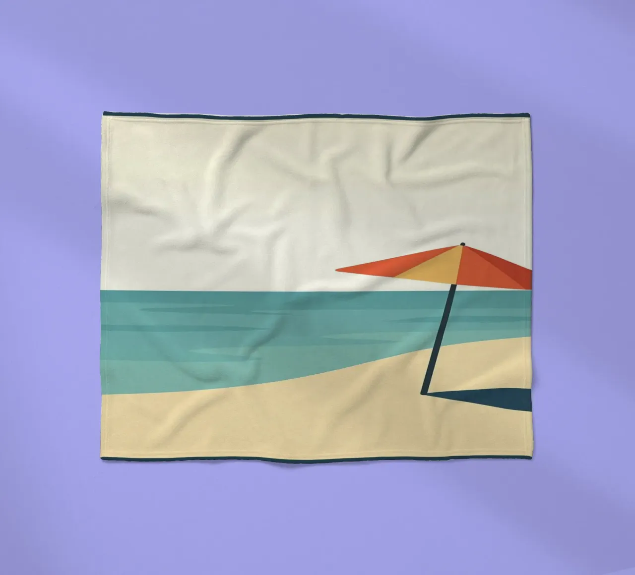 Poster vintage sulla spiaggia - Poster retrò sul sole e sul mare coperta in pile da JETLAG | affiches voyage