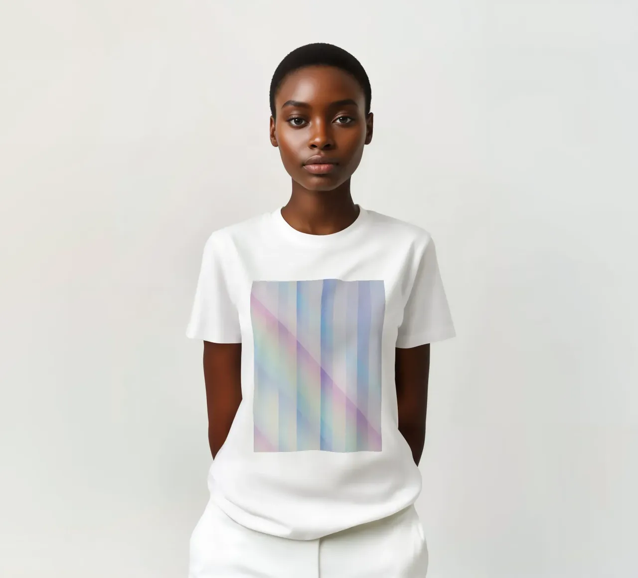 Sovrapposizione di righe pastello t-shirt da DesignDoodle