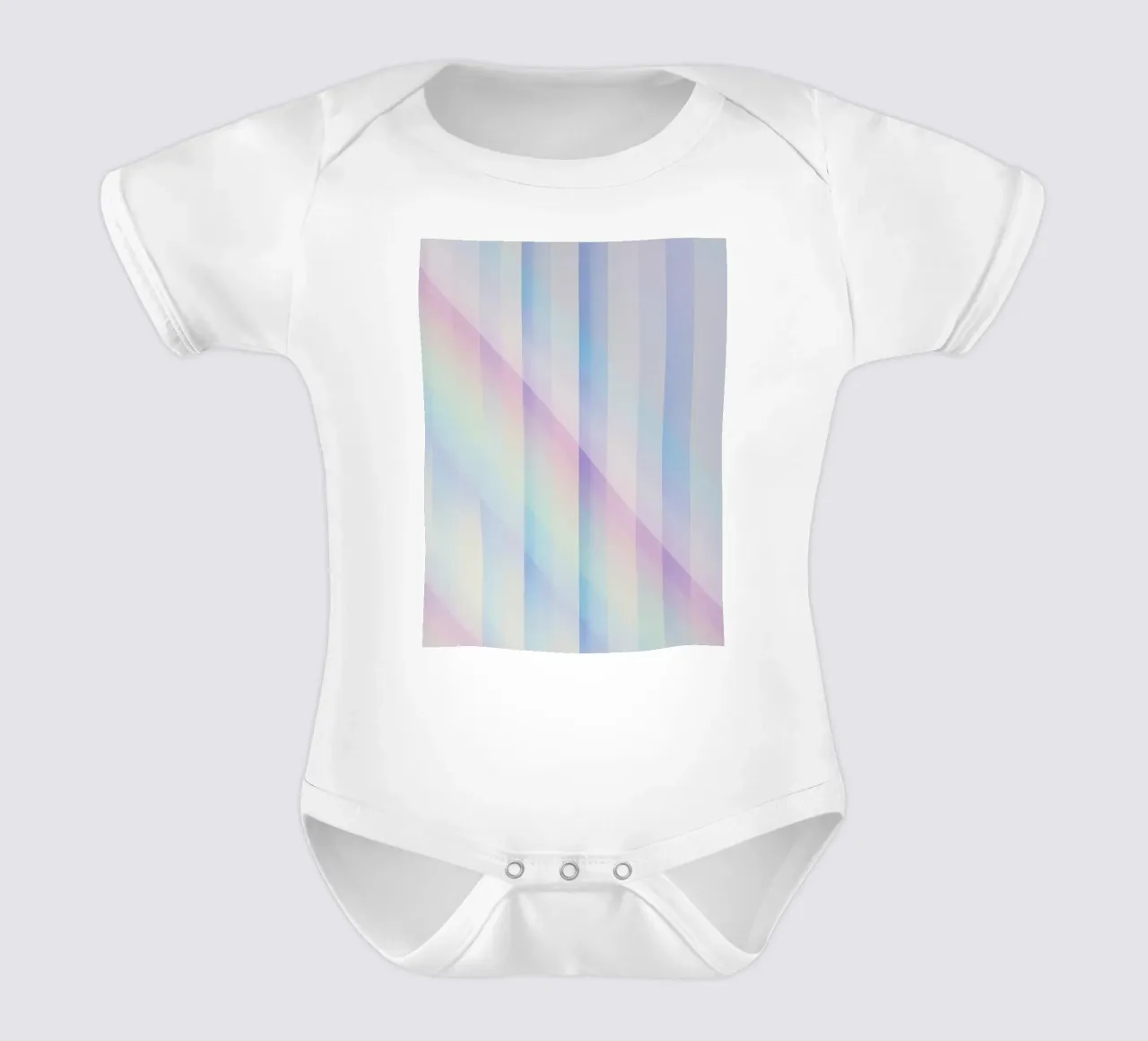 Sovrapposizione di righe pastello body neonato maniche corte da DesignDoodle