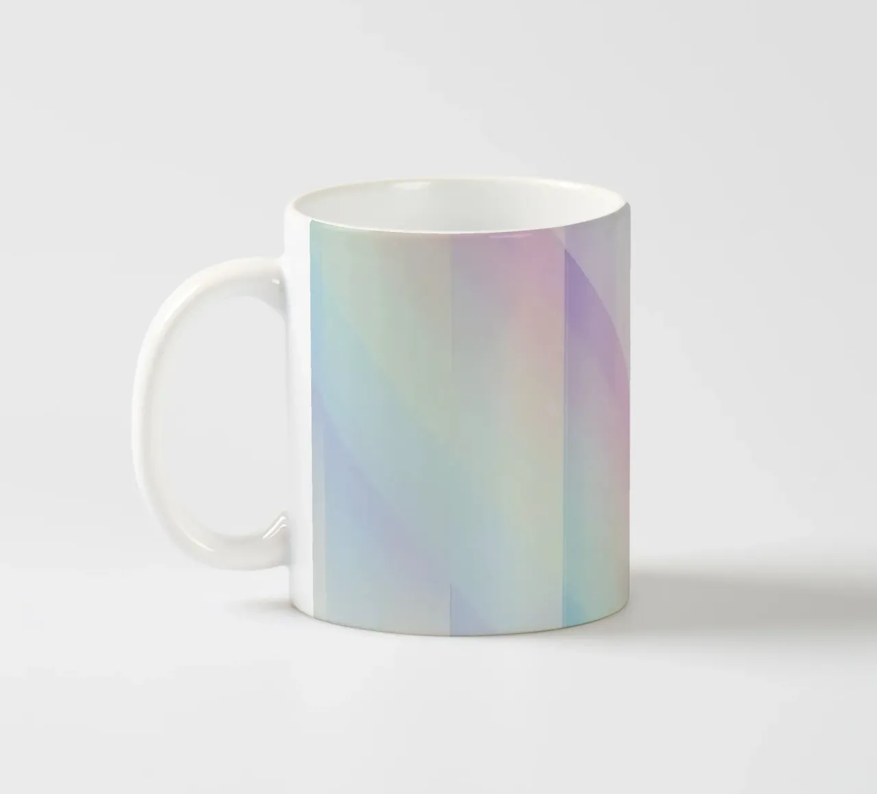 Sovrapposizione di righe pastello tazza in ceramica da DesignDoodle